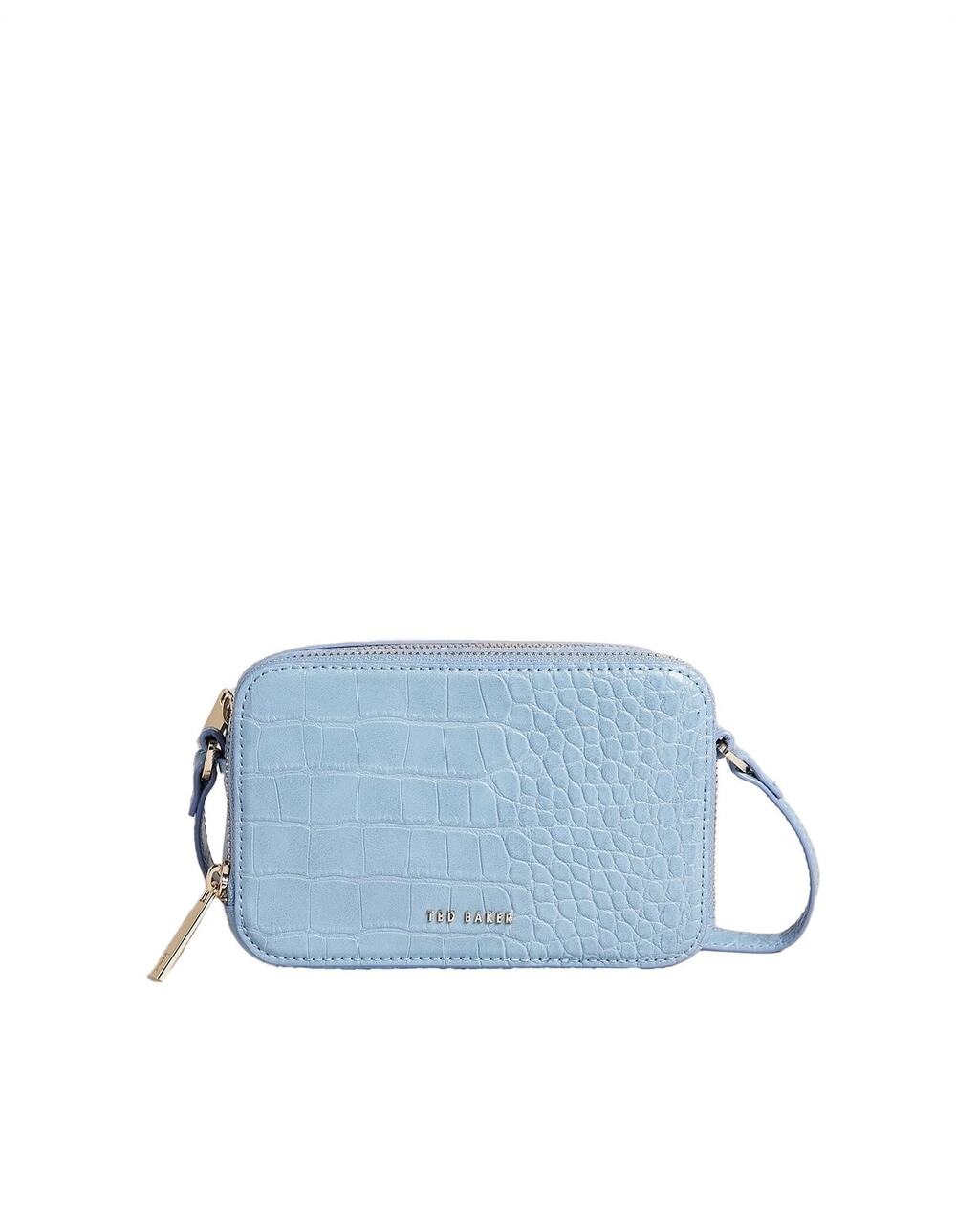 NWT Ted Baker STINA Double Zip Mini Camera Bag Baby Blue Soft Girl Dainty